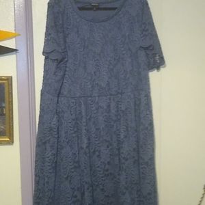 Blue lace dress